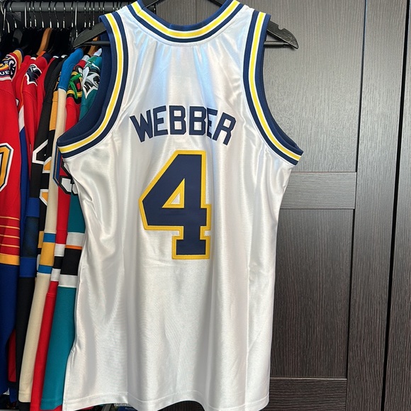 Chris Webber Michigan Wolverines Mitchell & Ness Authentic Jersey - White - Picture 4 of 4